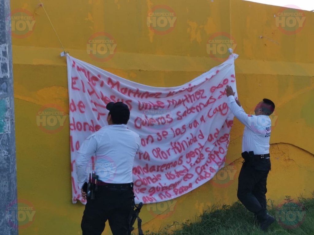 Aparece Narcomanta En Barda Perimetral De La Cancha De Noviembre